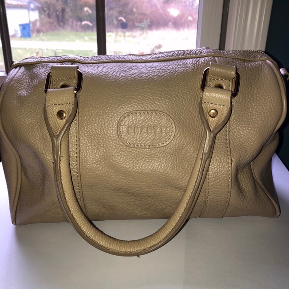 Terzetto Bags Terzetto Leather Satchel Cream Color Poshmark